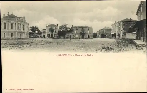 Ak Anneyron Drôme, Place de la Mairie