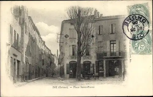 Ak Die Drôme, Place Saint Pierre