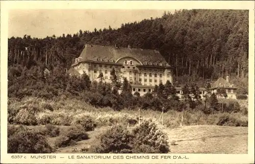 Ak Munster Münster Elsass Haut Rhin, Le Sanatorium des Chemins de fer