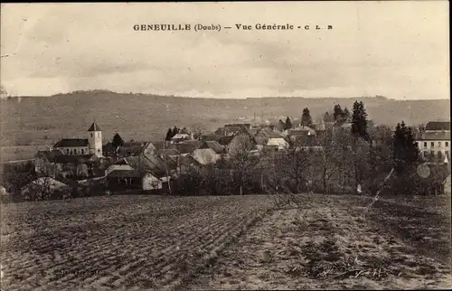 Ak Geneuille Doubs, Vue Generale