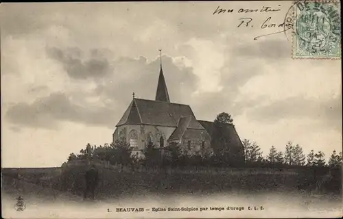 Ak Beauvais Oise, Eglise Saint Sulpice