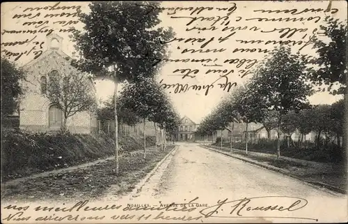Ak Noailles Oise, Avenue de la Gare