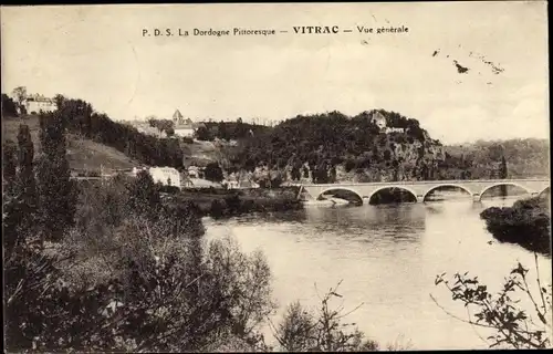 Ak Vitrac Dordogne, Vue generale