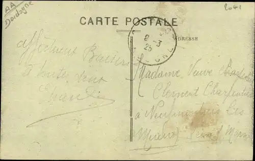 Ak Vergt Dordogne, Vue plongeante sur l'Hotel de Ville