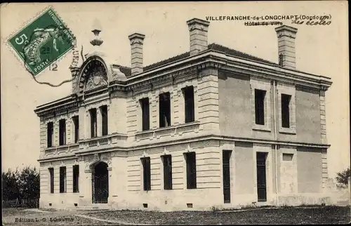 Ak Villefranche de Longchapt Dordogne, Hotel de Ville