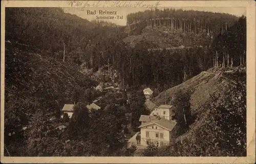 Ak Duszniki Zdrój Bad Reinerz Schlesien, Schmelze-Tal