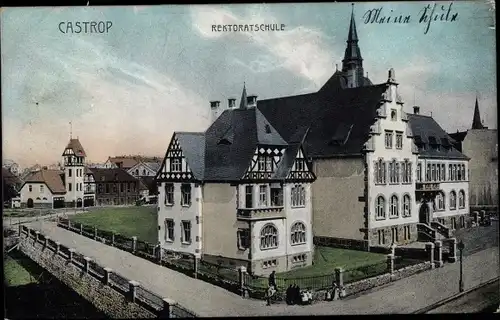 Ak Castrop Rauxel im Ruhrgebiet, Rektoratschule