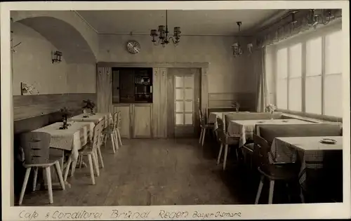 Foto Ak Regen im Bayerischen Wald, Cafe und Konditorei Bründl, Innenansicht