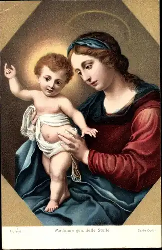 Künstler Ak Dolci, C., Madonna gen. delle Stoffe
