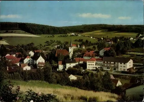 Ak Güttersbach Mossautal im Odenwald Hessen, Totalansicht der Ortschaft, Hotel Zentlinde