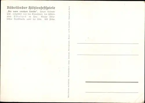 Ak Rübeland Oberharz am Brocken, Rübeländer Höhlenfestspiele, Elfenreigen
