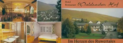 Klapp Ak Waldrach Rheinland Pfalz, Hotel Waldracher Hof, Räumlichkeiten, Einleger Preisliste