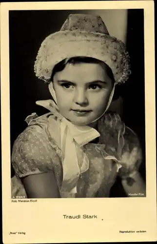 Ak Schauspielerin Traudl Stark, Portrait