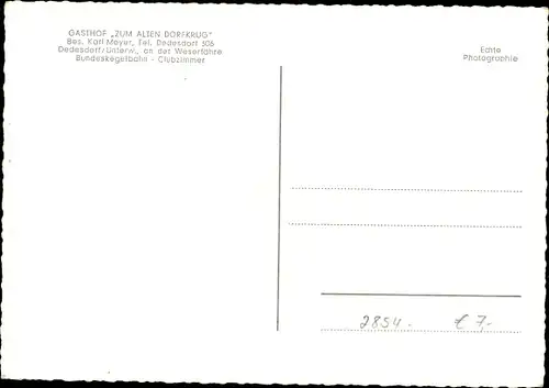 Ak Dedesdorf Loxstedt in Niedersachsen, Kirche, Gasthof "Zum alten Dorfkrug"