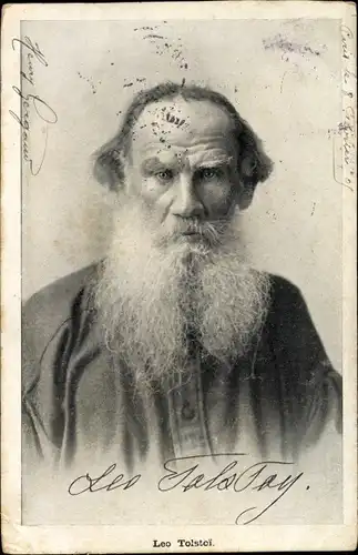 Ak Russischer Schriftsteller Lew Nikolajewitsch Graf Tolstoi, Portrait