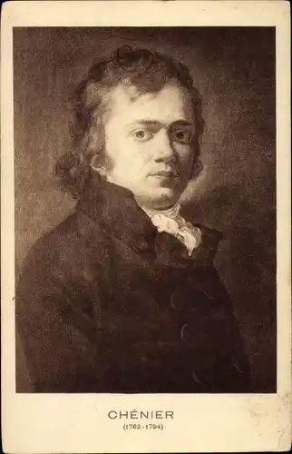 Ak Dichter André Chénier, Portrait