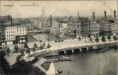Ak Hamburg Mitte Altstadt, Reesendammbrücke