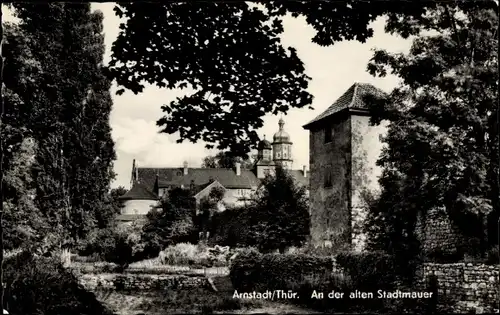 Ak Arnstadt in Thüringen, An der alten Stadtmauer