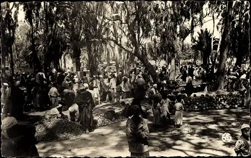 Ak Saidia Marokko, Le Marché, Marktleben