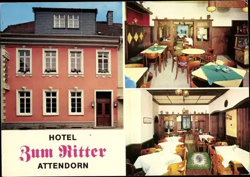 Ak Attendorn im Sauerland, Hotel Zum Ritter, Innenansicht, Kölner Straße 33