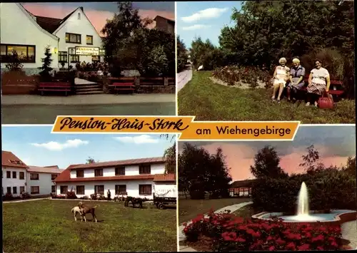 Ak Bad Holzhausen Preußisch Oldendorf in Westfalen, Pension Haus Stork am Wiehengebirge