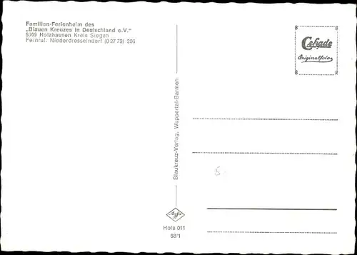 Ak Holzhausen Burbach Siegerland, Familienferienheim des Blauen Kreuzes