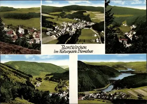 Ak Bontkirchen Brilon im Sauerland, Naturpark Diemelsee, Ortsansichten