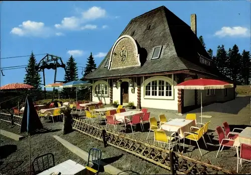 Ak Winterberg im Sauerland, Restaurant Bobhaus Winterberg, Sessellift