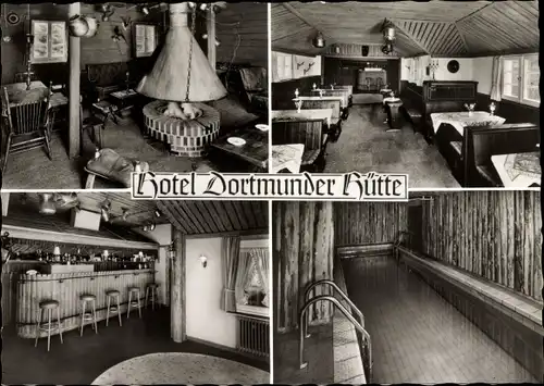 Ak Winterberg im Sauerland, Hotel Dortmunder Hütte, Innenansicht, Schwimmbad, Kapperundweg 4