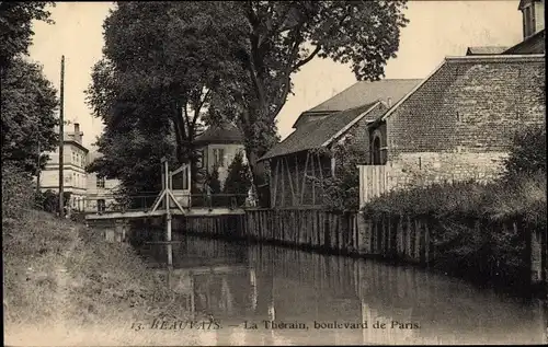 Ak Beauvais Oise, La Therain, Boulevard de Paris