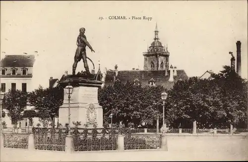 Ak Colmar Kolmar Elsass Haut Rhin, Place Rapp