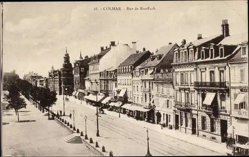 Ak Colmar Kolmar Elsass Haut Rhin, Rue de Rouffach