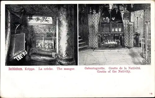 Ak Betlehem Palästina, Krippe, Crêche, Geburtsgrotte