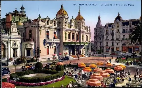 Ak Monte Carlo Monaco, Le Casino et l'Hotel de Paris