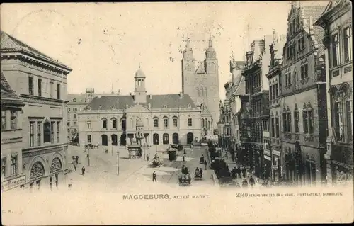 Ak Magdeburg, Alter Markt, Rathaus