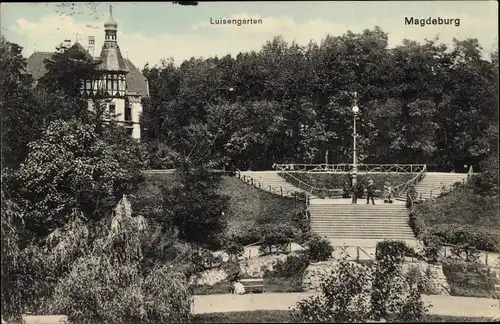 Ak Magdeburg, Luisengarten