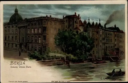 Halt gegen das Licht Künstler Litho Berlin Mitte, Schloss Weiße Dame