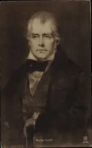 Künstler Ak Schriftsteller Sir Walter Scott, Portrait