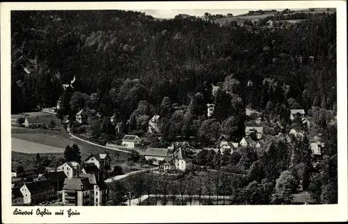 Ak Oybin in Sachsen, Blick auf den Ort mit Umgebung