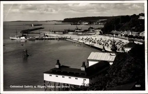 Ak Sassnitz auf Rügen, Hafen und Strand