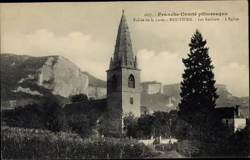 Ak Mouthier Doubs, Les Rochers, L'Eglise