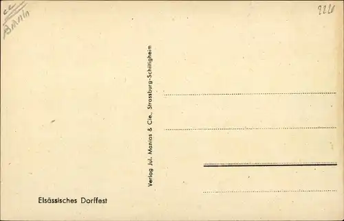 Ak Elsässisches Dorffest, Frauen in Volkstrachten, Kutsche