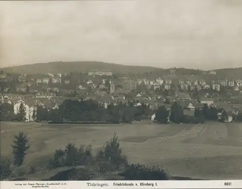 Foto Friedrichroda im Thüringer Wald, Panorama vom Körnberg aus, NPG 6631