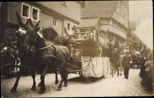 Foto Ak Grebenstein in Nordhessen, Heimatfest, Festwagen