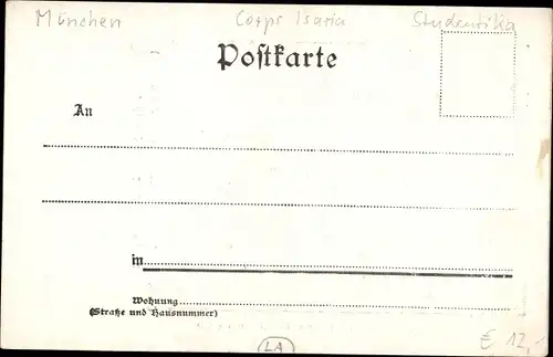 Studentika Ak München Bayern, Corsphaus Isaria, Innenansicht der Kneipe, 80. Bundesfest 1901