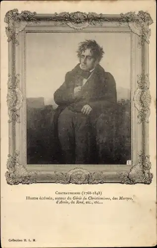 Ak Schriftsteller François René de Chateaubriand, Portrait