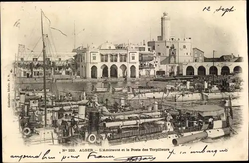 Ak Algier Alger Algerien, L'Amiraute, Poste des Torpilleurs