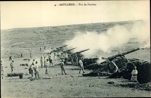 Ak Artillerie, Tirs de Position, französische Geschütze