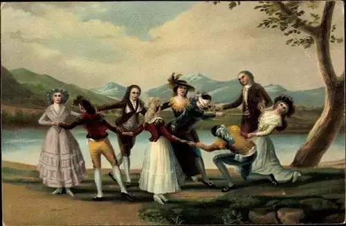 Künstler Ak Don Francisco de Goya y Lucientes, Blindekuh