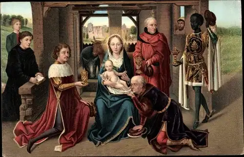 Künstler Ak Memling, Hans, Die Anbetung der Könige